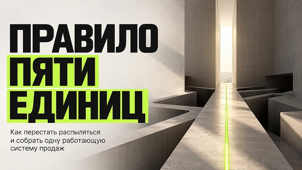 Превью: Правило пяти единиц: один оффер, один сайт, одна платформа, один аватар