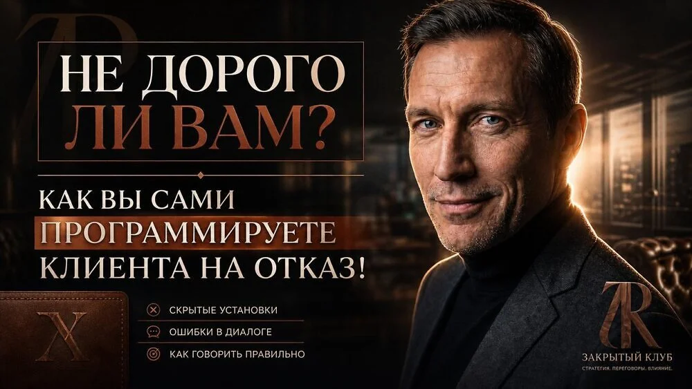 Превью: «Не дорого ли вам?» Как вы сами программируете клиента на отказ!